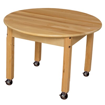 Wood Designs Mobile 30 Round Hardwood Table with 16 Legs (83016C6)