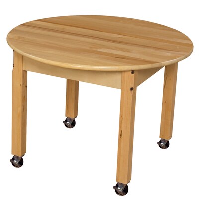Wood Designs Mobile 30 Round Hardwood Table with 18 Legs (83018C6)