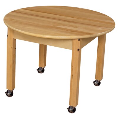 Wood Designs Mobile 30 Round Hardwood Table with 20 Legs (83020C6)