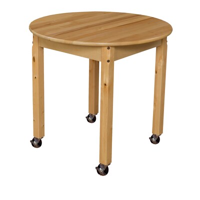 Wood Designs Mobile 30 Round Hardwood Table with 22 Legs (83022C6)