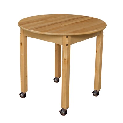 Wood Designs Mobile 30 Round Hardwood Table with 24 Legs (83024C6)
