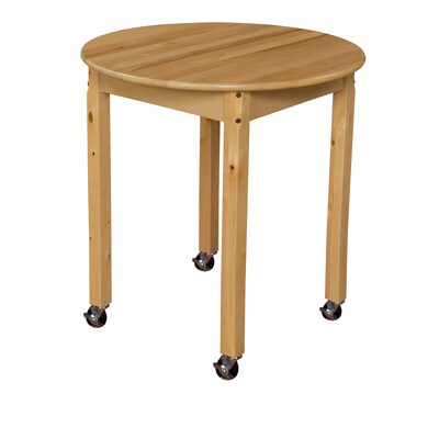 Wood Designs Mobile 30 Round Hardwood Table with 26 Legs (83026C6)