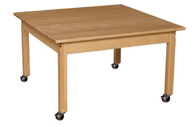 Wood Designs Mobile 36 Square Hardwood Table with 20 Legs (83720C6)