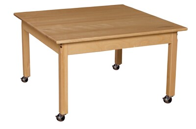 Wood Designs Mobile 36 Square Hardwood Table with 22 Legs (83722C6)