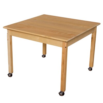 Wood Designs Mobile 36 Square Hardwood Table with 24 Legs (83724C6)