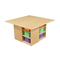 Wood Designs Cubby Table with (12) Assorted Pastel Trays (85003AP)