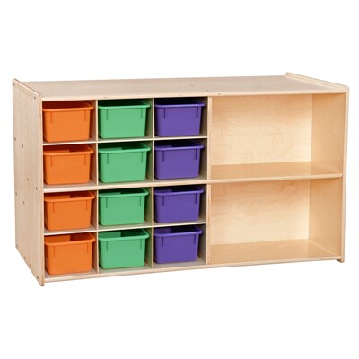 Contender™ Double Storage with (12) Assorted Pastel Trays - Assembled (C16603APF)