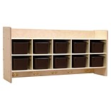 Contender™ Wall Hanging Storage with (10) Brown Trays - RTA (C51402)