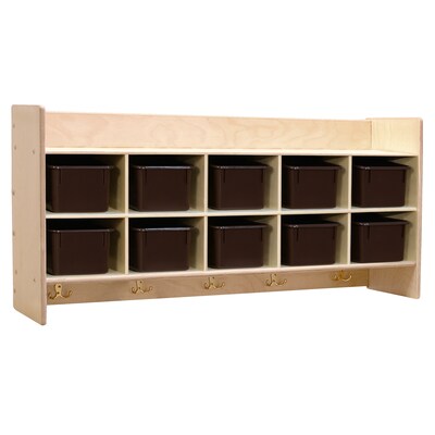 Contender™ Wall Hanging Storage with (10) Brown Trays - Assembled (C51402F)