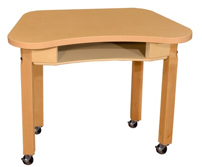 Wood Designs Mobile Synergy 18 x 30 High Pressure Laminate Desk with Hardwood Legs- 24