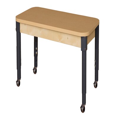 Wood Designs Mobile 24 x 36 Rectangle High Pressure Laminate Table with Adjustable Legs 14-19 (HPL2436A1217C6)