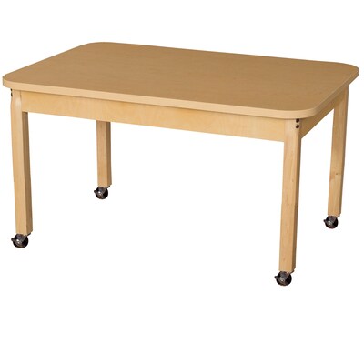 Wood Designs Mobile 30 x 44 Rectangle High Pressure Laminate Table with Hardwood Legs-20 (HPL304420C6)