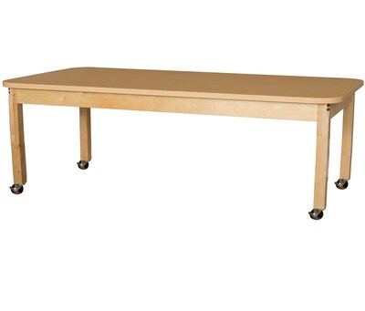 Wood Designs Mobile 30 x 72 Rectangle High Pressure Laminate Table with Hardwood Legs- 20 (HPL307220C6)