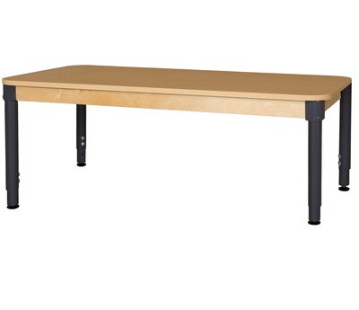 Wood Designs 30 x 72 Rectangle High Pressure Laminate Table with Adjustable Legs 12-17 (HPL3072A1217)