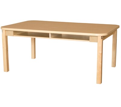 Wood Designs 36 x 60 Four Seater High Pressure Laminate Desk with Hardwood Legs- 24