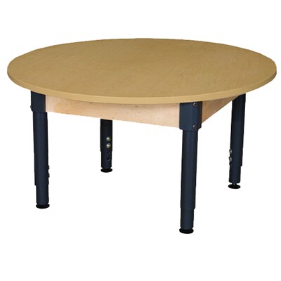 Wood Designs 42 Round High Pressure Laminate Table with Adjustable Legs 12-17 (HPL42RNDA1217)
