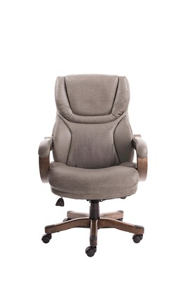 Serta Big and Tall Ergonomic Faux Leather Executive Big & Tall Chair, 350 lb. Capacity, Brown (43506