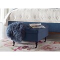 Serta Abbot Square Tufted Ottoman with Storage and Casters, Cobalt Blue (OTMABTBLUV02)