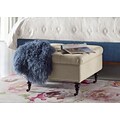 Serta Abbot Square Tufted Ottoman with Storage and Casters, Ivory Dream (OTMABTIVYL02)