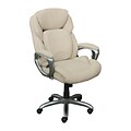 Serta Works My Fit Bonded Leather Executive Office Chair with 360 Motion Support, Inspired Ivory (CH