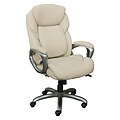 Serta Works My Fit Bonded Leather Executive Office Chair with Tailored Reach, Inspired Ivory (CHR200064)