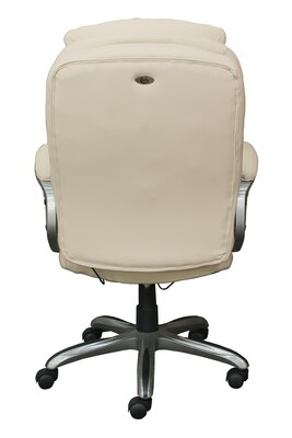 Serta Works My Fit Bonded Leather Executive Office Chair with Tailored Reach, Inspired Ivory (CHR200064)