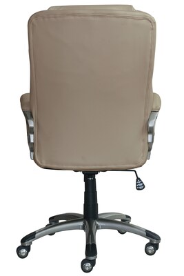 Serta Works Bonded Leather Executive Office Chair, American Beige (CH200112)