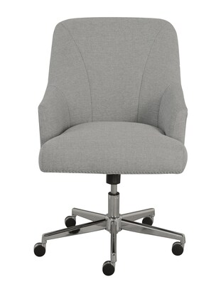 Serta Leighton Fabric Home Office Chair, Light Gray (48371)