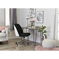 ELLE Decor Maia Fabric Two-Tone Task Chair, Charcoal/White (CHR200020)