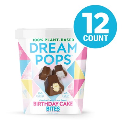 Dream Pops Bites Birthday Cake, 4 oz., 12/Pack (345-00030)