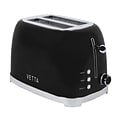 VETTA 2-Slice Extra-Wide-Slot Retro Toaster, Black (VTS-201RBK)