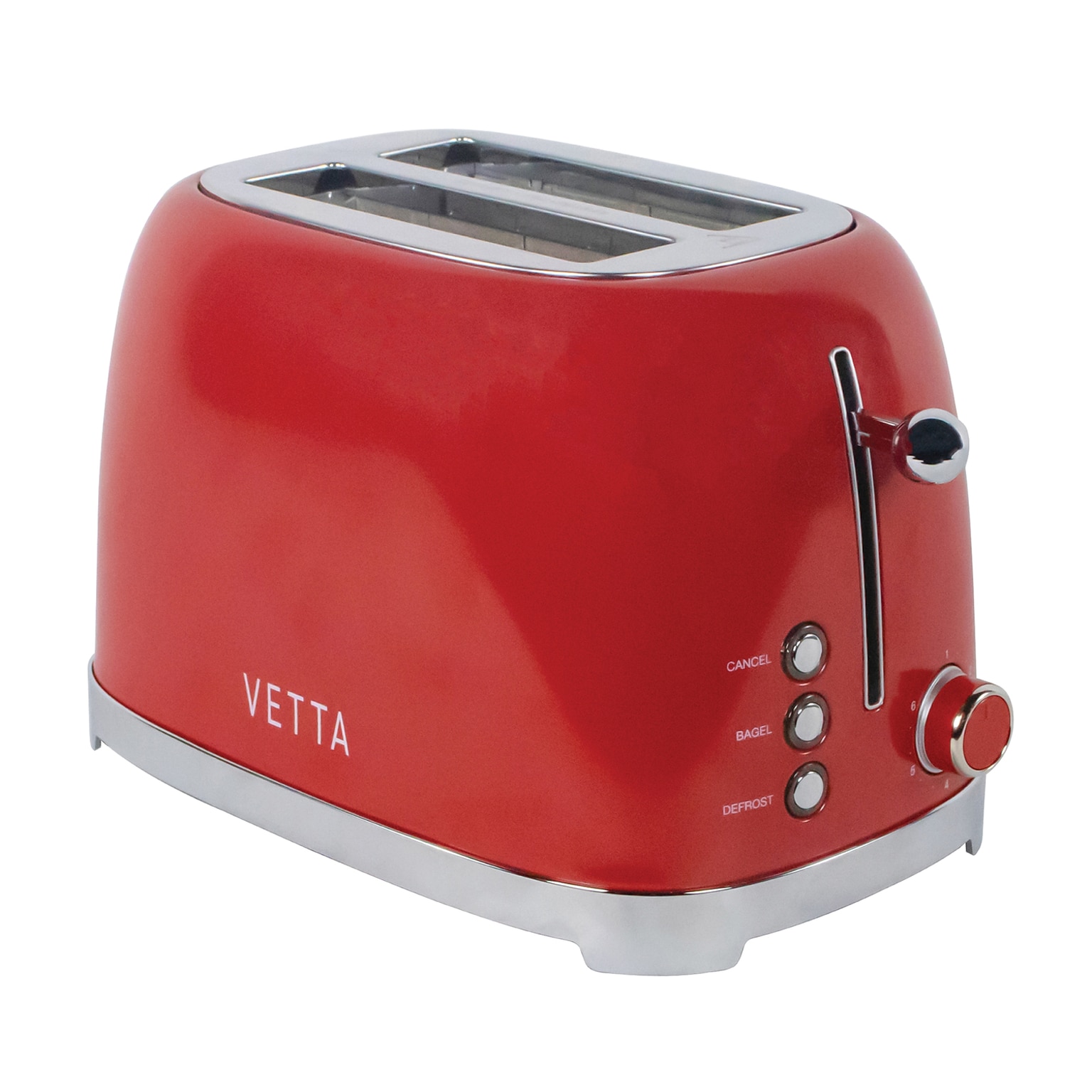 VETTA 2-Slice Extra-Wide-Slot Retro Toaster, Red (VTS-201RRD)