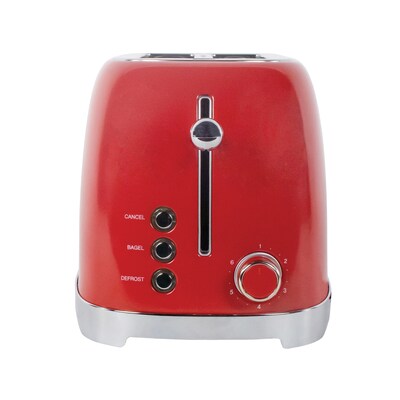 VETTA 2-Slice Extra-Wide-Slot Retro Toaster, Red (VTS-201RRD)