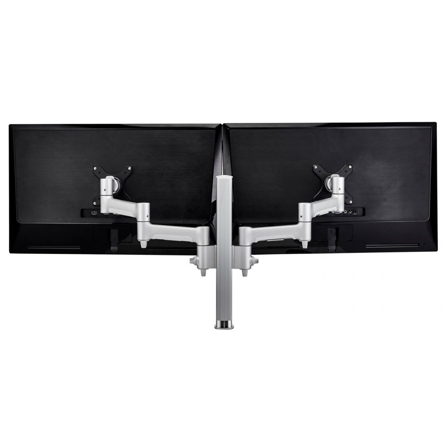 Atdec Adjustable Dual Monitor Arm for Flat/Curved Monitors up to 32, Silver (AWMS-2-4640-F-S)