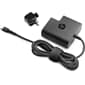 HP USB-C Travel Power Adapter for Notebook/Tablet PC, 65W, Black (X7W50AA#ABA)