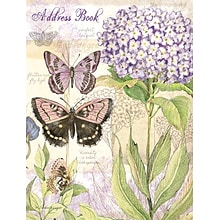 LANG Field Guide 6 1/2W x 8 1/2H Address Book by Susan Winget, Hydrangeas and Butterflies (1013241