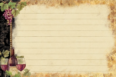 Lang Gilded Wine Recipe Card 4x6 (2015104)