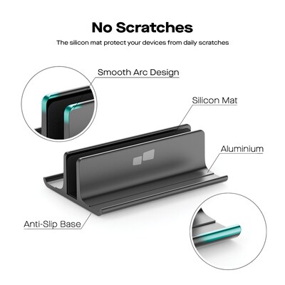 Mobile Pixels Inc. Vertical Stand for 0.63" to 1.61" Laptops, Black (MPX1141001P01)