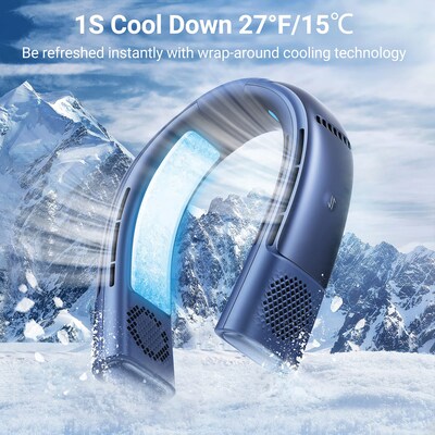 TORRAS COOLIFY 2 Personal Bladeless 5,000 mAh Rechargeable A/C & Heater, 5-Speed, Ocean Blue (X00FG1A006)