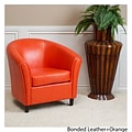 Noble House Cameron Bonded Leather Club Chair Orange Single (213807)