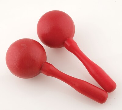 Westco Medium Maraca, 2.5" Ball Size, Red, Pair