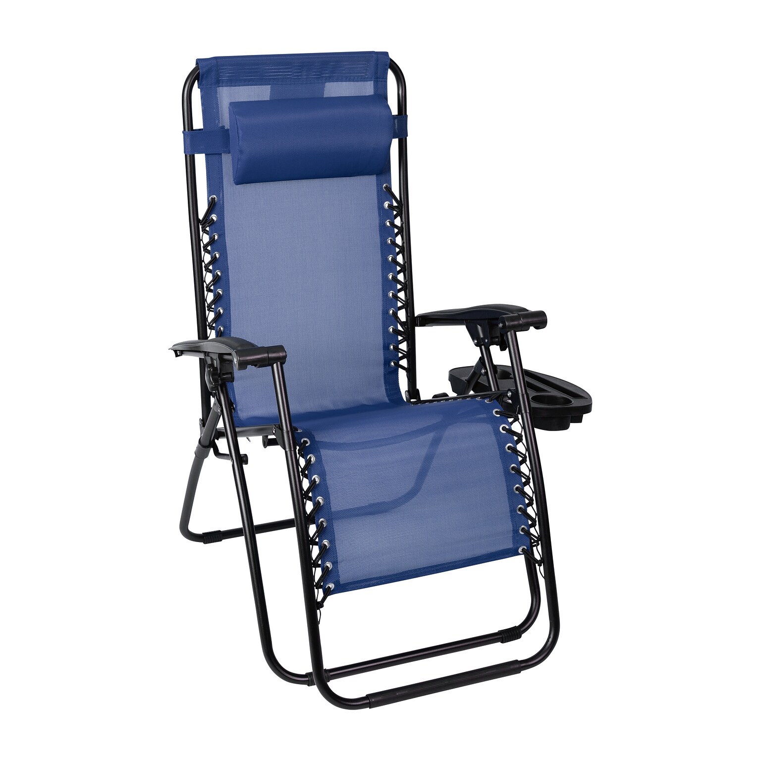Flash Furniture Celestial Folding Reclining Lounge Chair, Navy, 2 Pack (2GM103122SSNV)