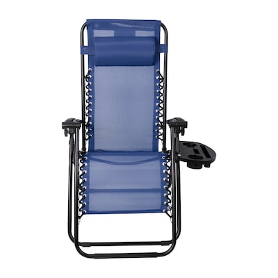 Flash Furniture Celestial Folding Reclining Lounge Chair, Navy, 2 Pack (2GM103122SSNV)