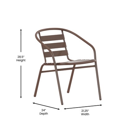 Flash Furniture Lila Restaurant Stack Chair, Bronze (TLH017CBZ)