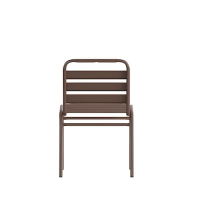 Flash Furniture Lila Indoor-Outdoor Restaurant Stack Chair, Bronze (TLH015CBZ)