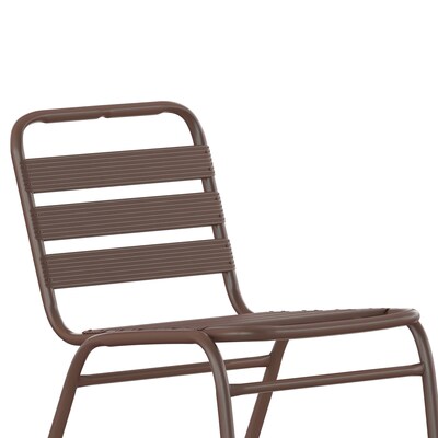 Flash Furniture Lila Indoor-Outdoor Restaurant Stack Chair, Bronze (TLH015CBZ)