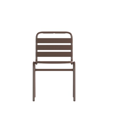 Flash Furniture Lila Indoor-Outdoor Restaurant Stack Chair, Bronze (TLH015CBZ)