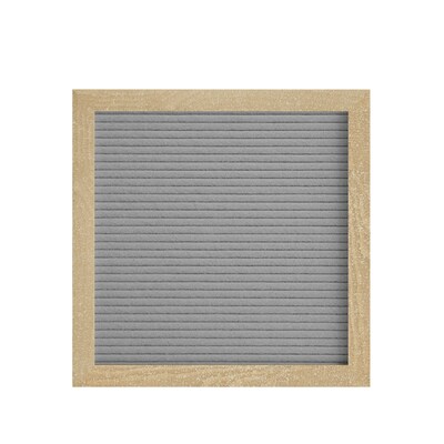 Flash Furniture Gracie Felt Letter Board with Letters, 10" x 10", Weathered Wood/Gray Felt (HGWAFB10WEATH)
