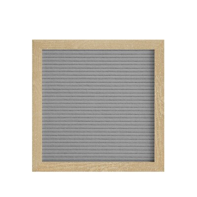 Flash Furniture Gracie Felt Letter Board with Letters, 10" x 10", Weathered Wood/Gray Felt (HGWAFB10WEATH)