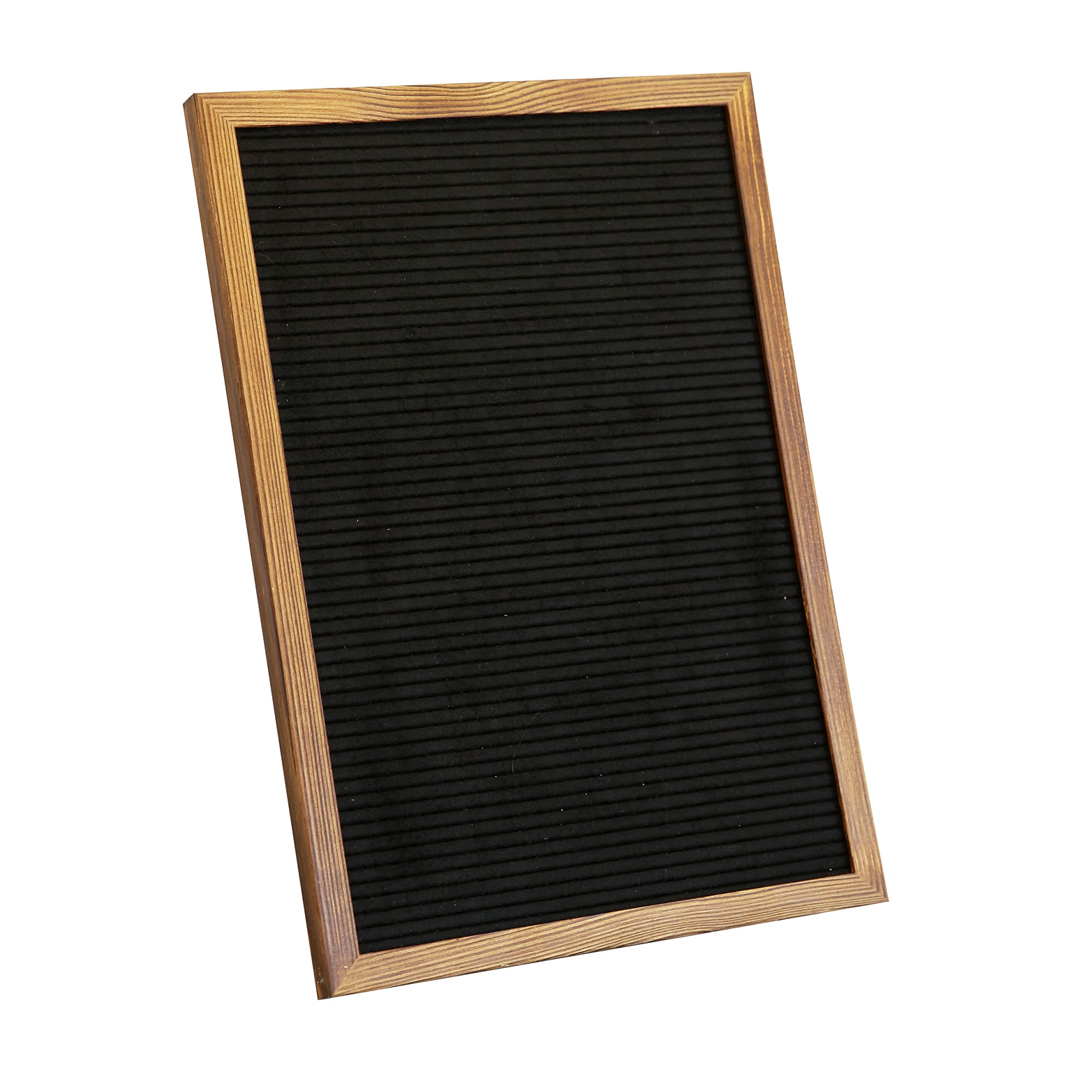 Flash Furniture Gracie Felt Letter Board with Letters, 12 x 17, Torched Wood/Black Felt (HGWAFB1217TORCH)